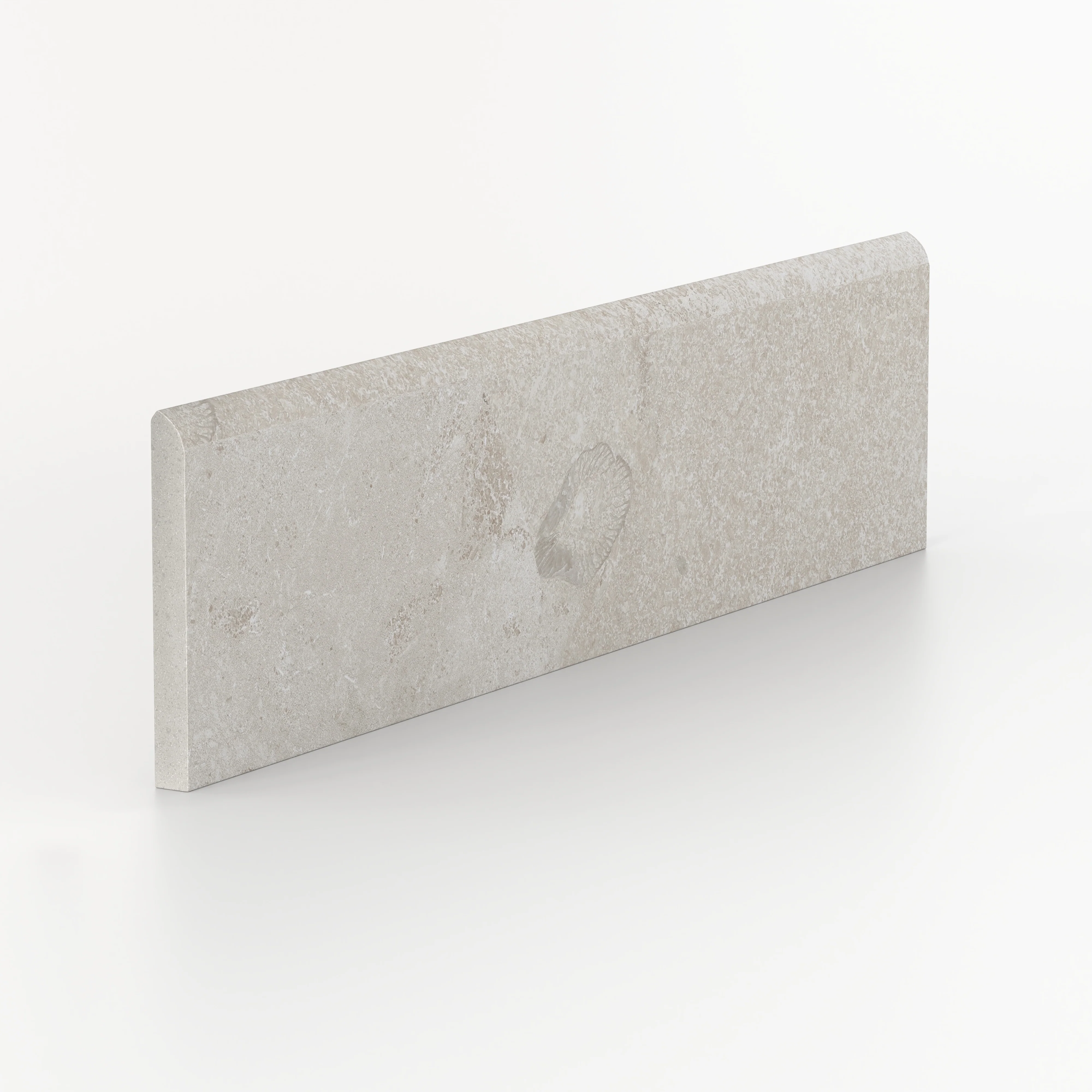 Tatum 3 x 12 Matte Porcelain Bullnose Tile in Cross-Cut Sand - Image 2
