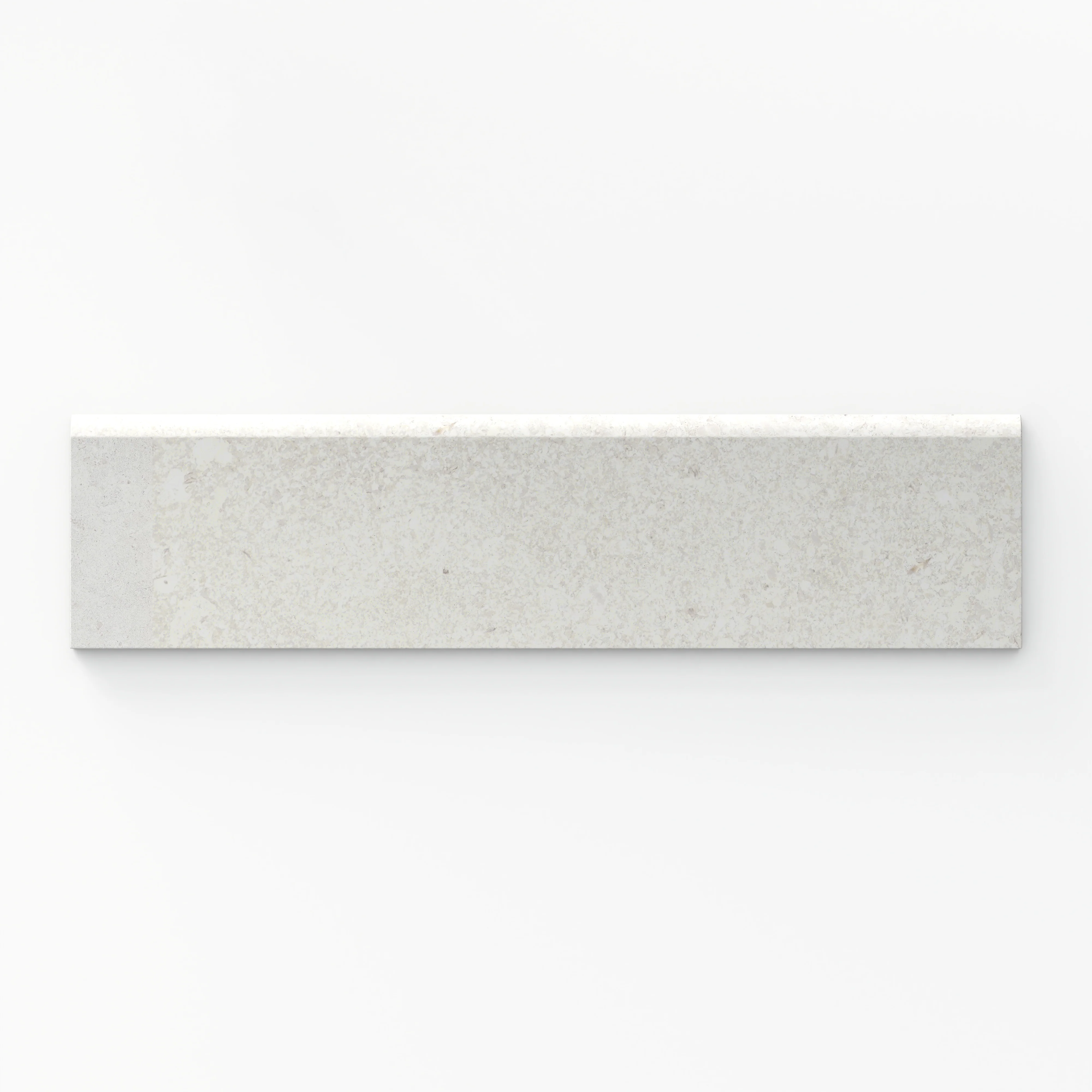 Tatum 3 x 12 Matte Porcelain Bullnose Tile in Cross-Cut Straw