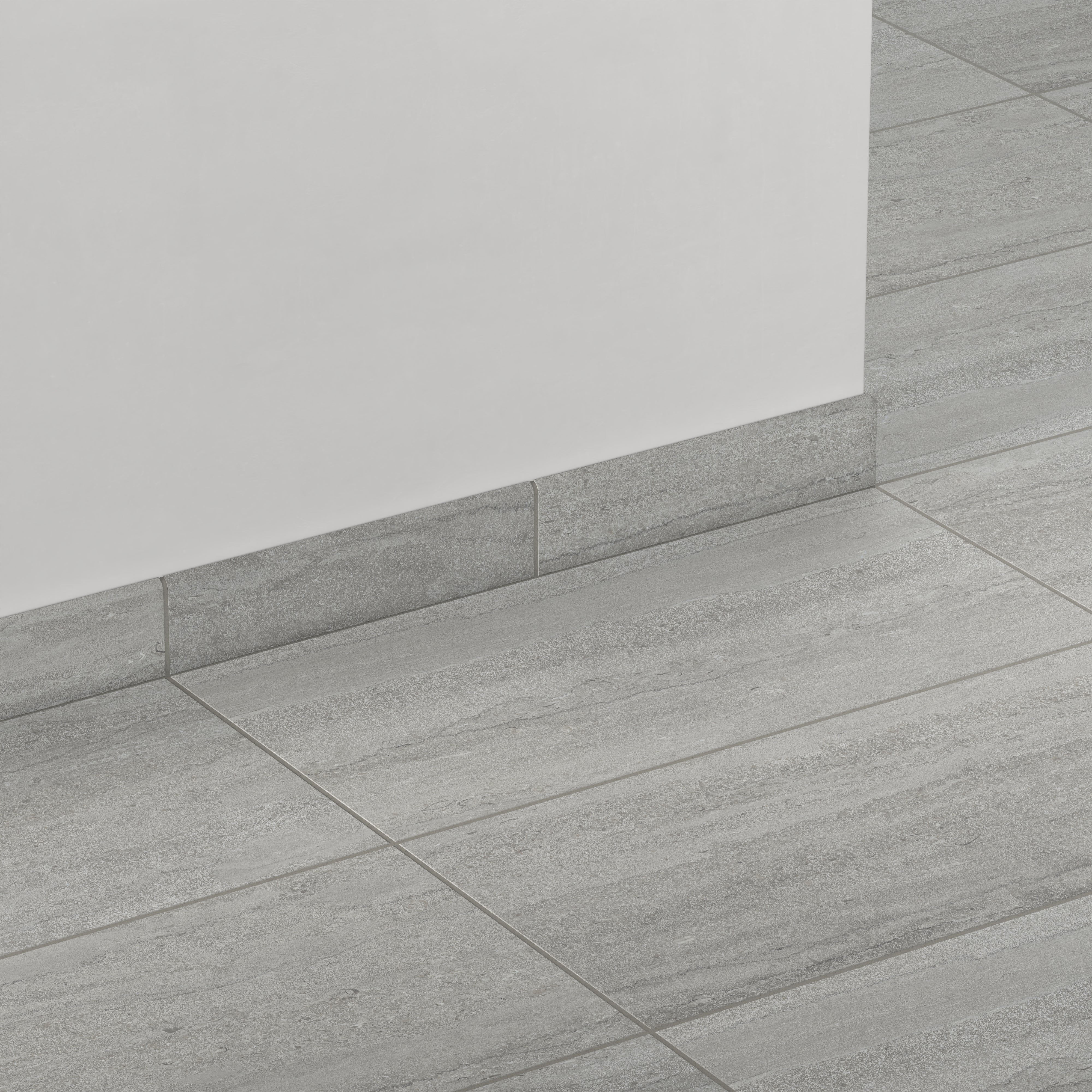 Tatum 3 x 12 Matte Porcelain Bullnose Tile in Vein-Cut Ash - Image 3