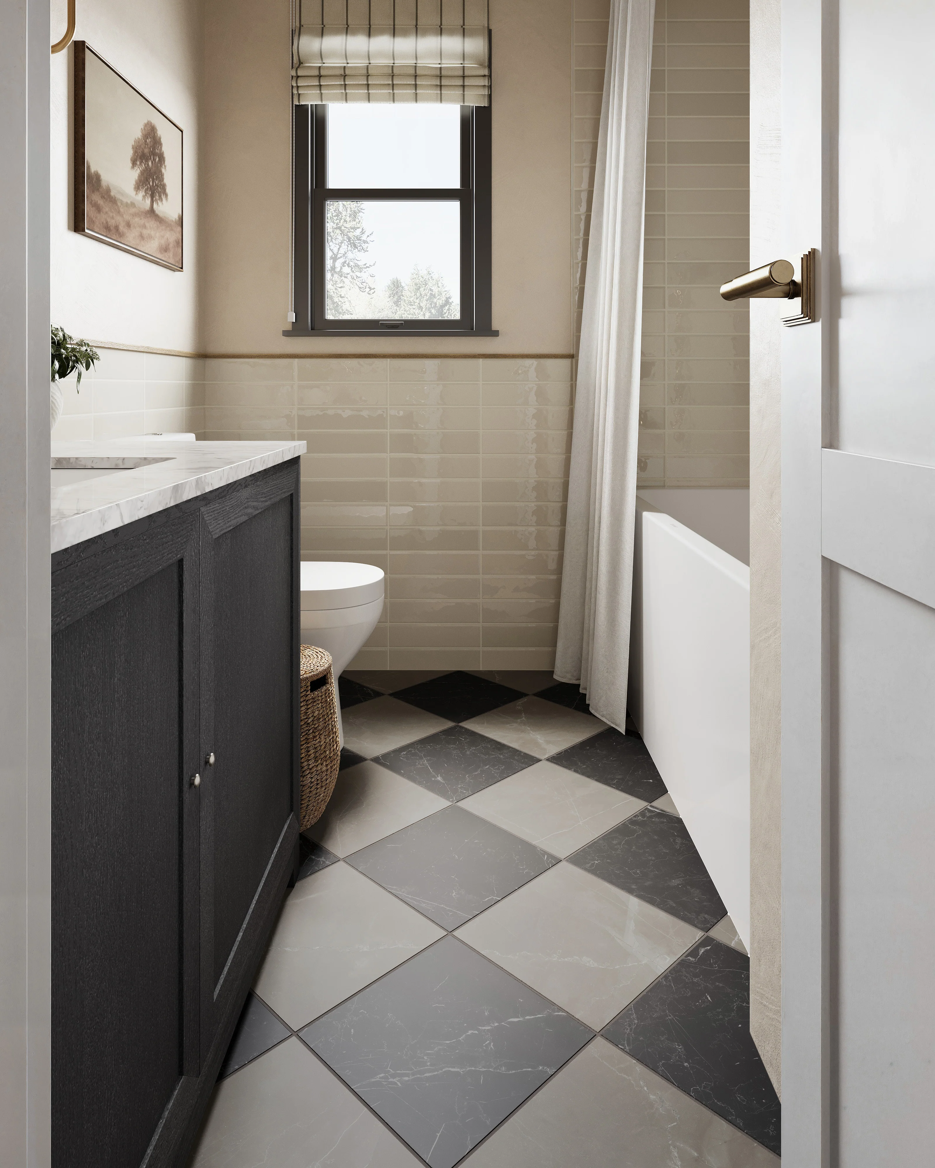 Teagan 3 x 12 Glossy Ceramic Tile in Cream - Image 12