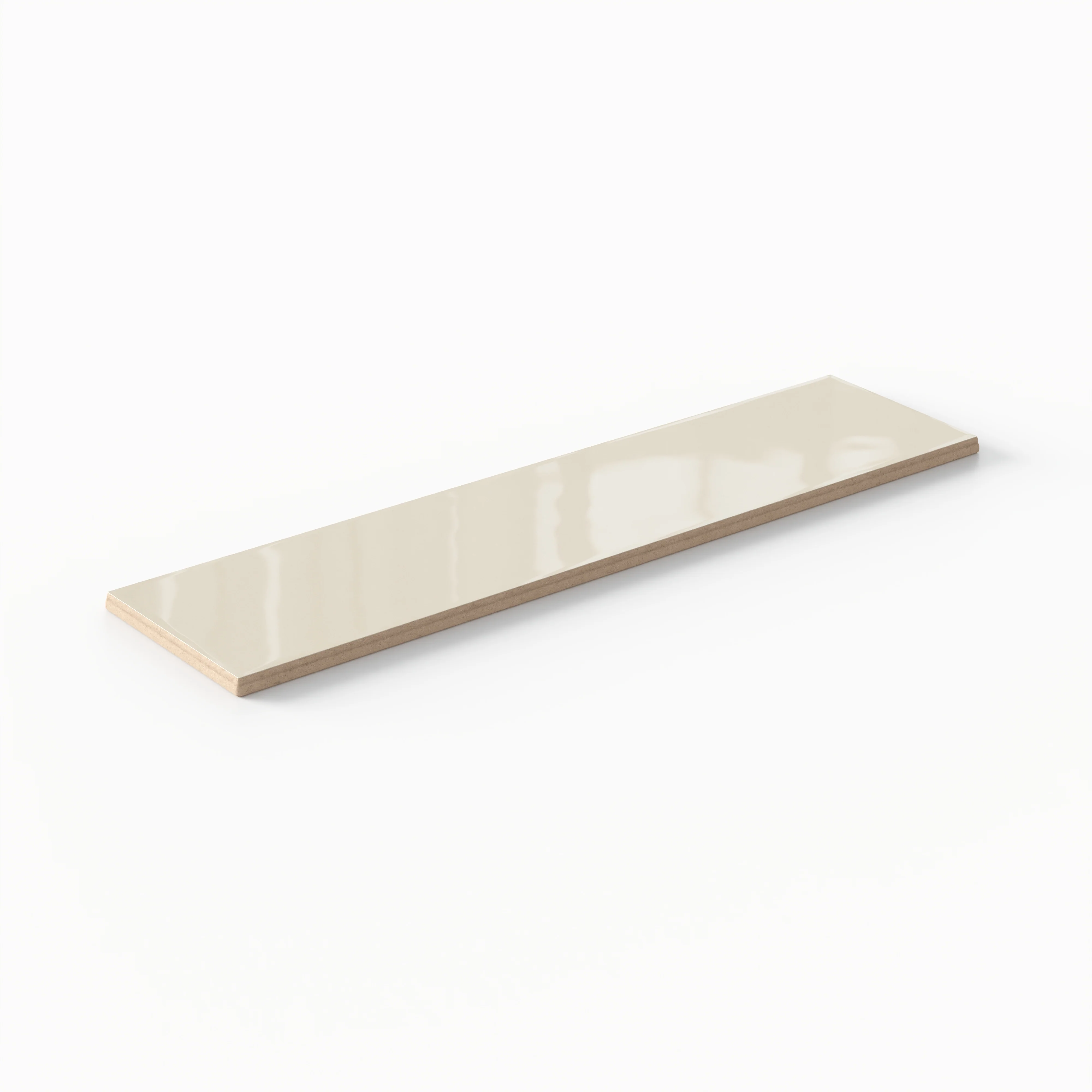 Teagan 3 x 12 Glossy Ceramic Tile in Cream - Image 4