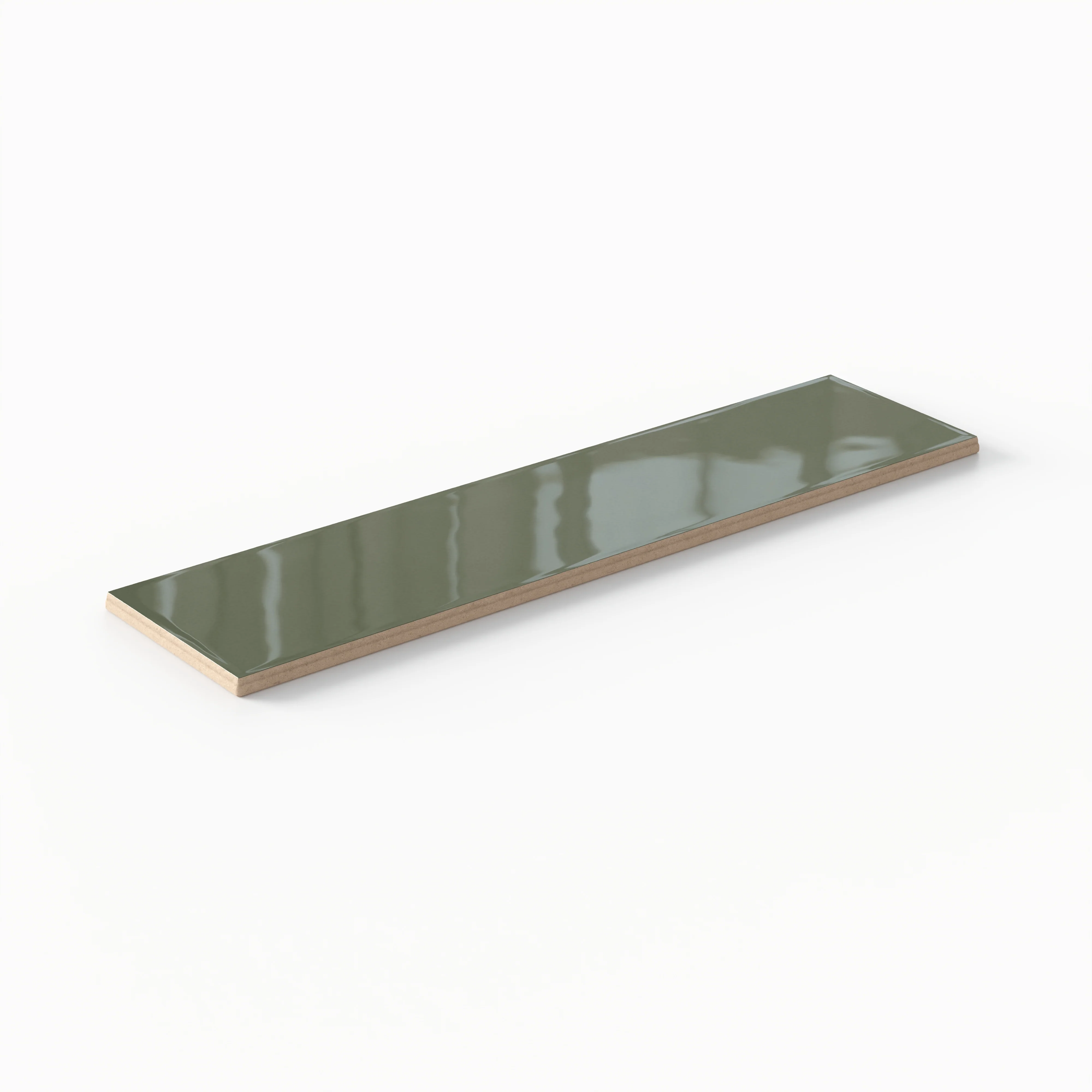 Teagan 3 x 12 Glossy Ceramic Tile in Moss - Image 4