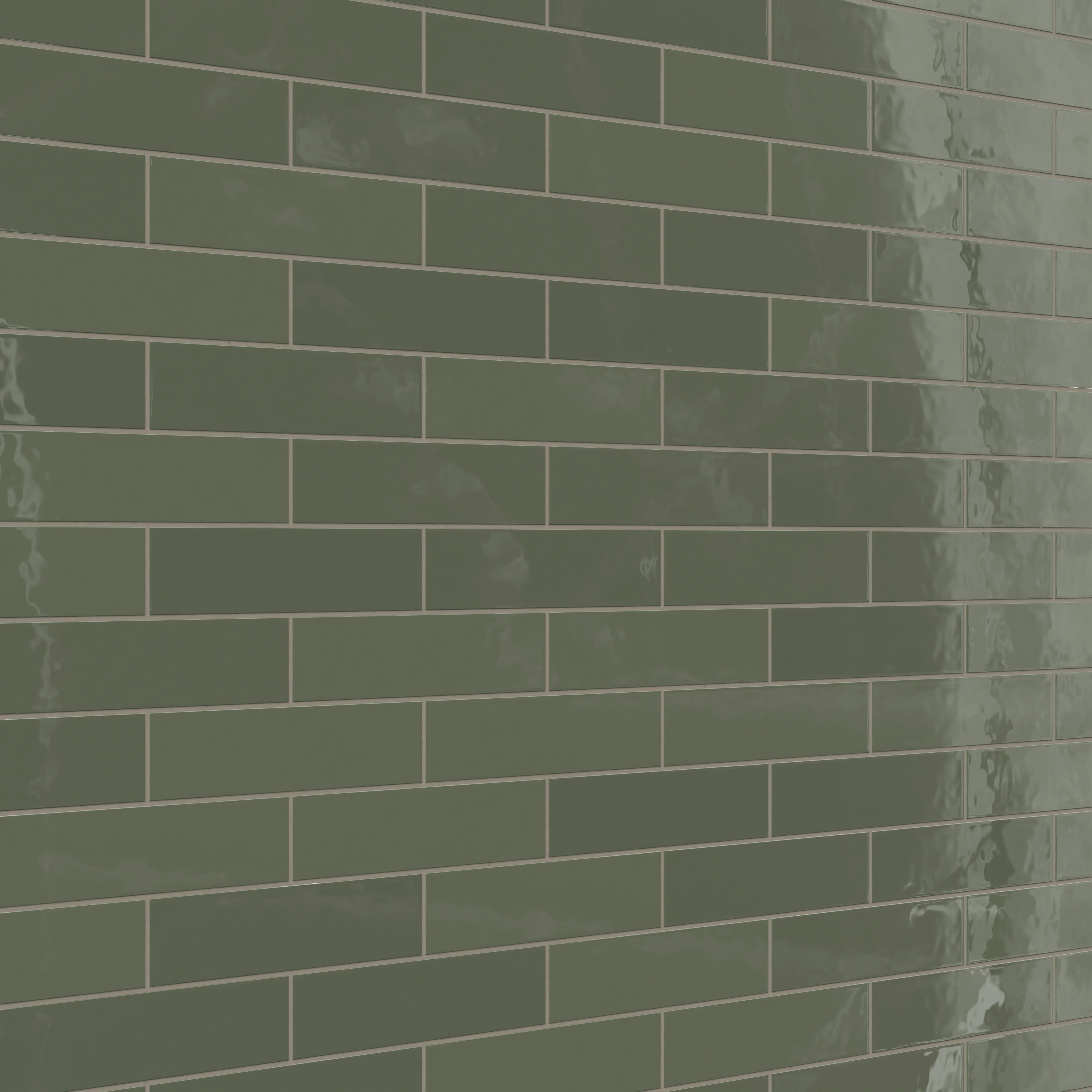 Teagan 3 x 12 Glossy Ceramic Tile in Moss - Image 5