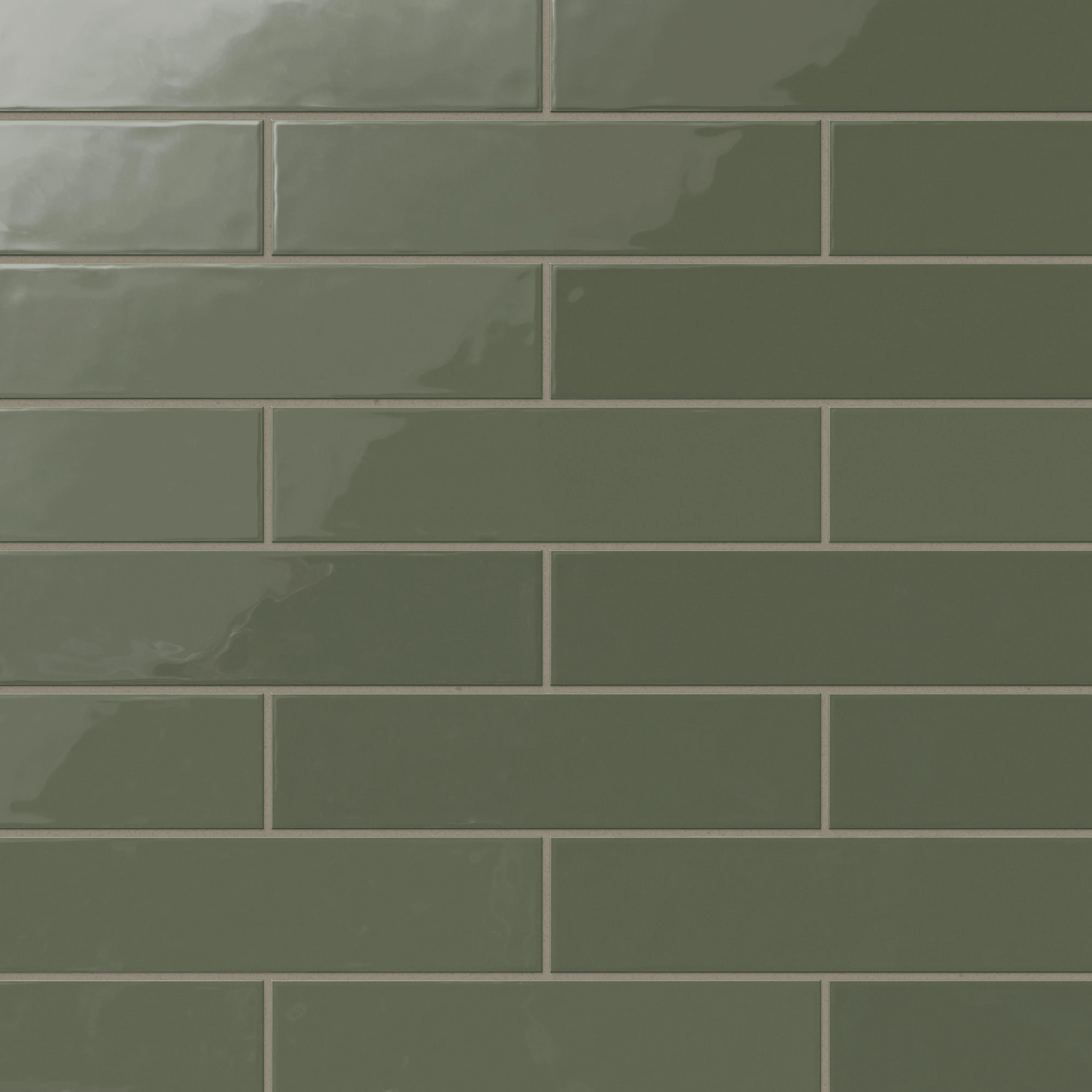Teagan 3 x 12 Glossy Ceramic Tile in Moss - Image 7