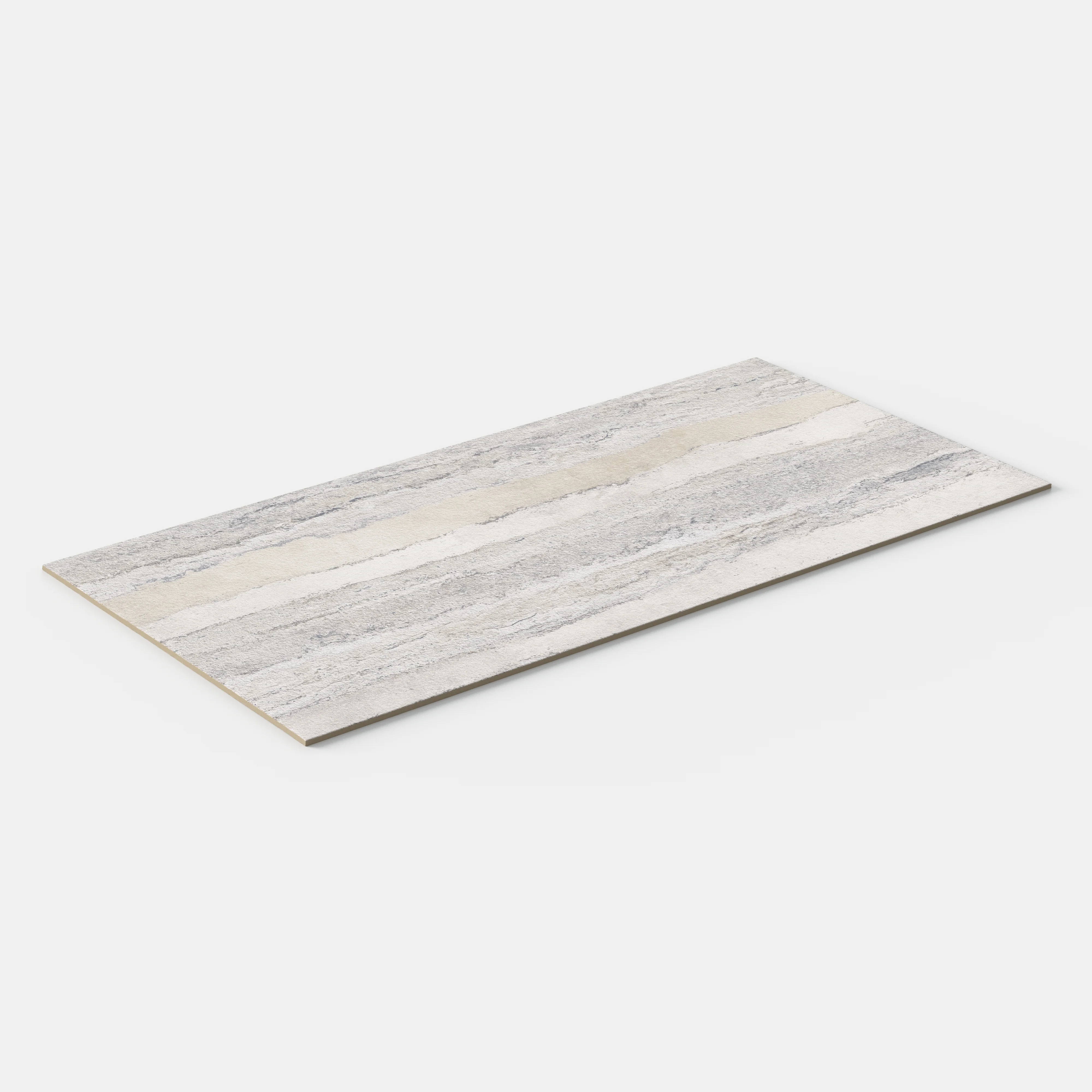 Vesper 24 x 48 Matte Porcelain Tile in Layered Grey - Image 3