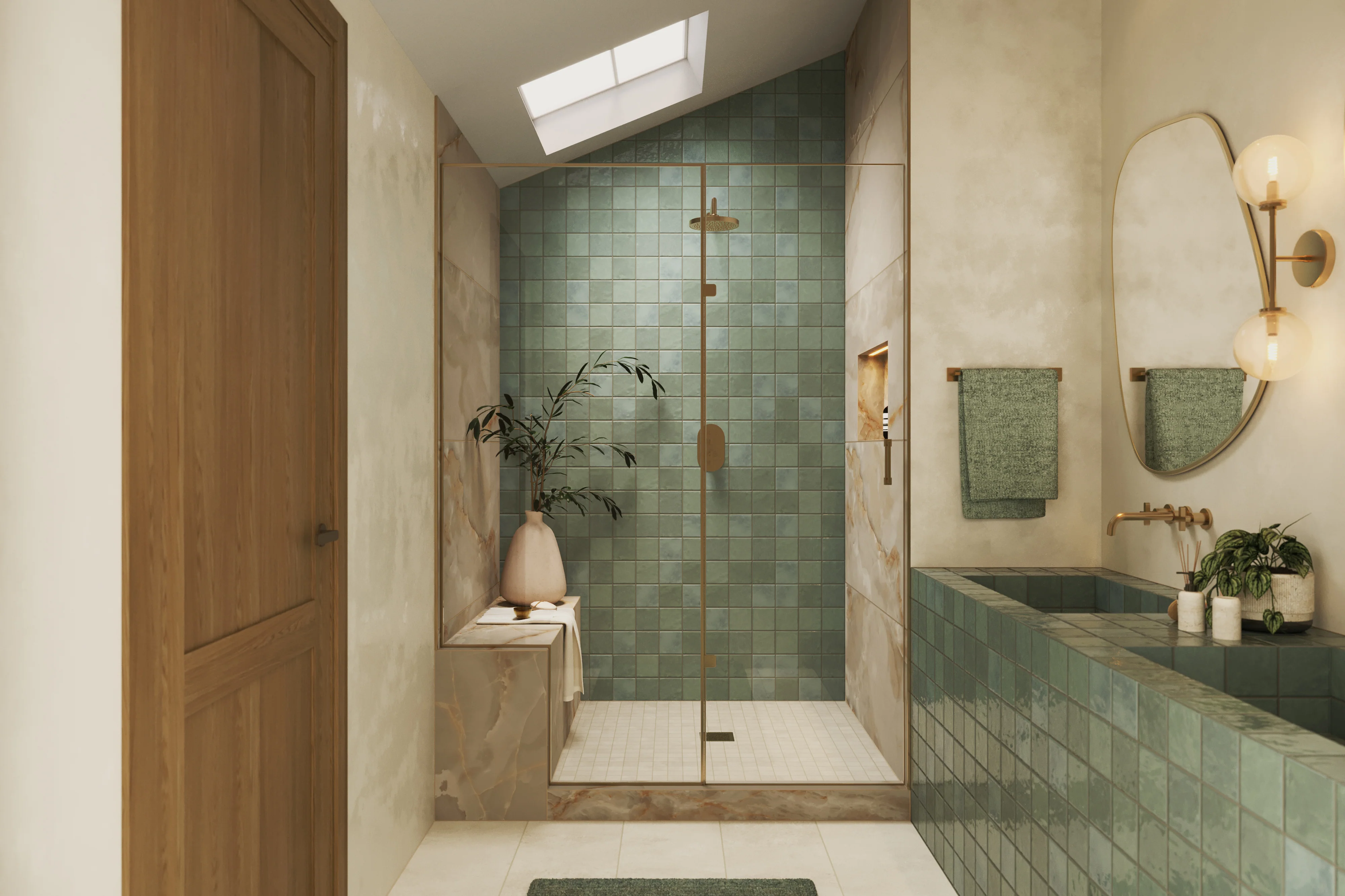 Vesper 2 x 2 Matte Porcelain Mosaic Tile in Beige - Image 6