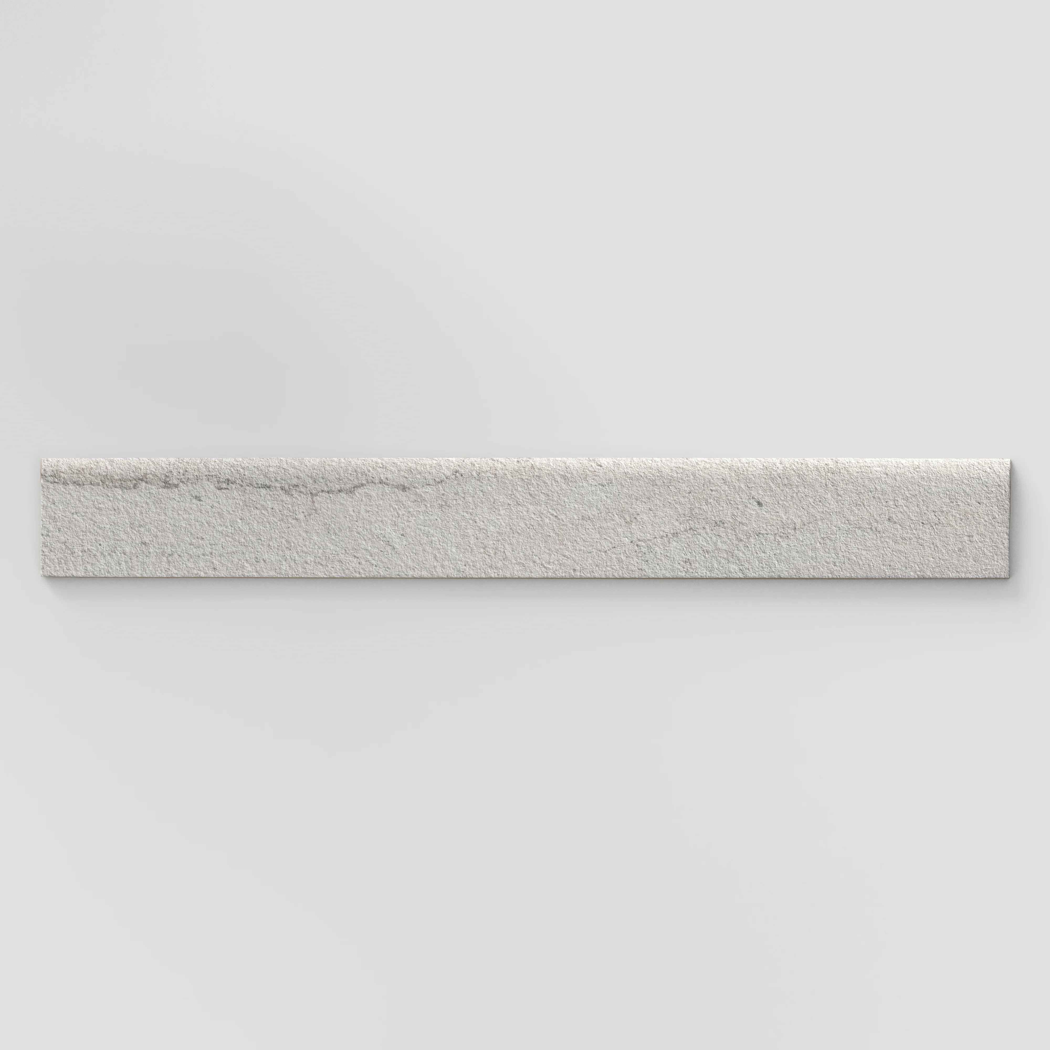 Vesper 3 x 24 Matte Porcelain Bullnose Tile in Strata Grey
