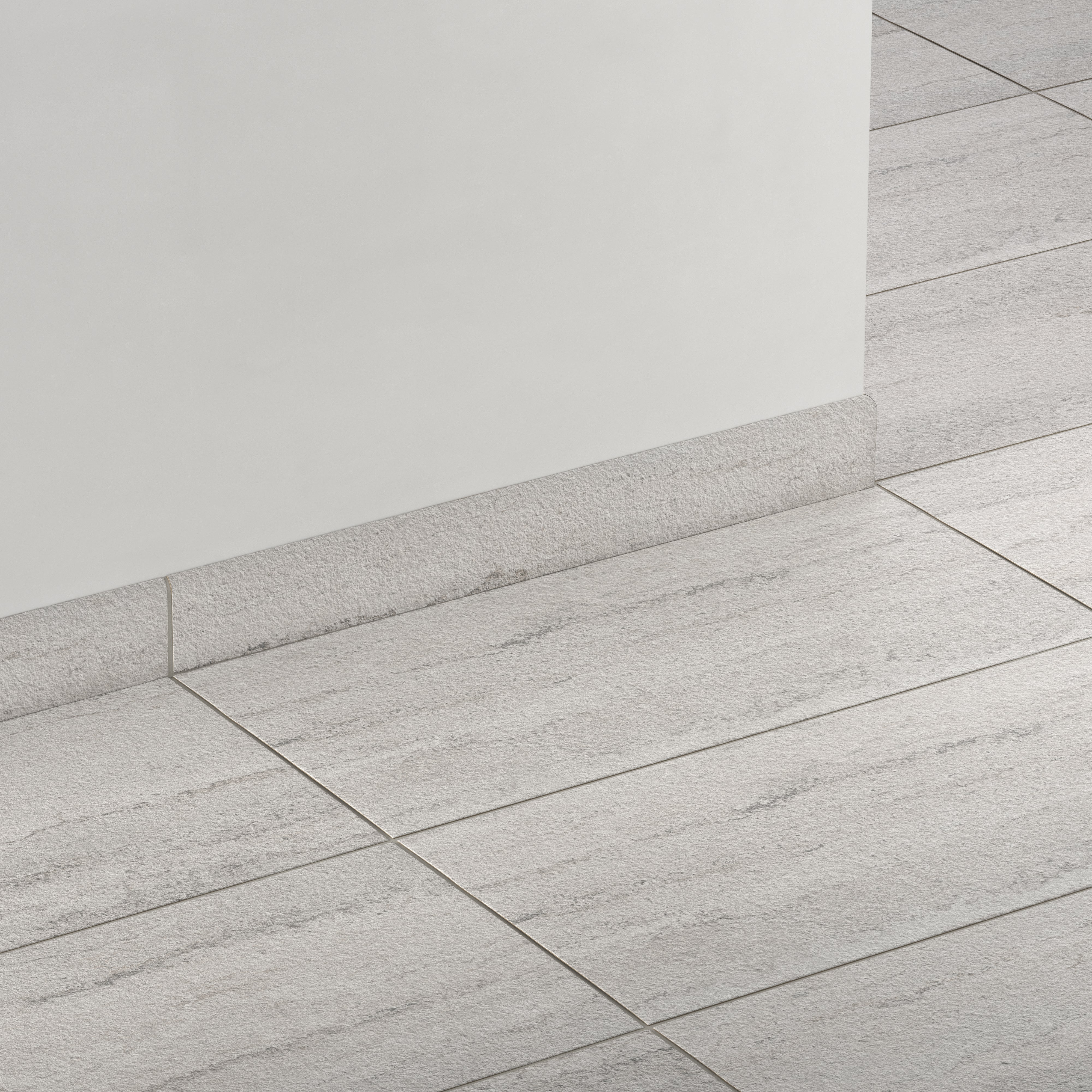 Vesper 3 x 24 Matte Porcelain Bullnose Tile in Strata Grey - Image 3