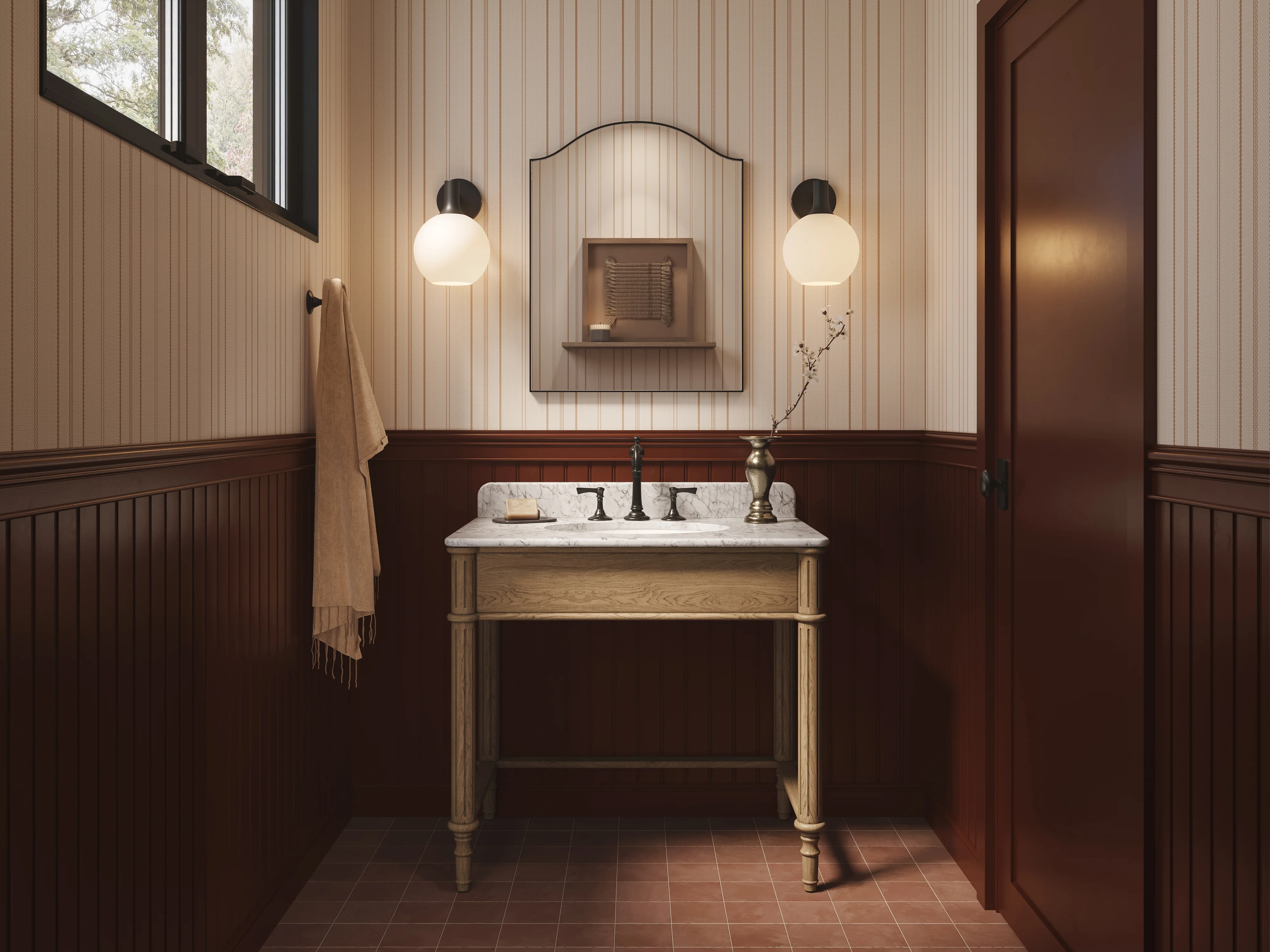 Wanda 8" 1 Light Wall/Vanity Light in Matte Black/Opal Matte Glass - Image 3