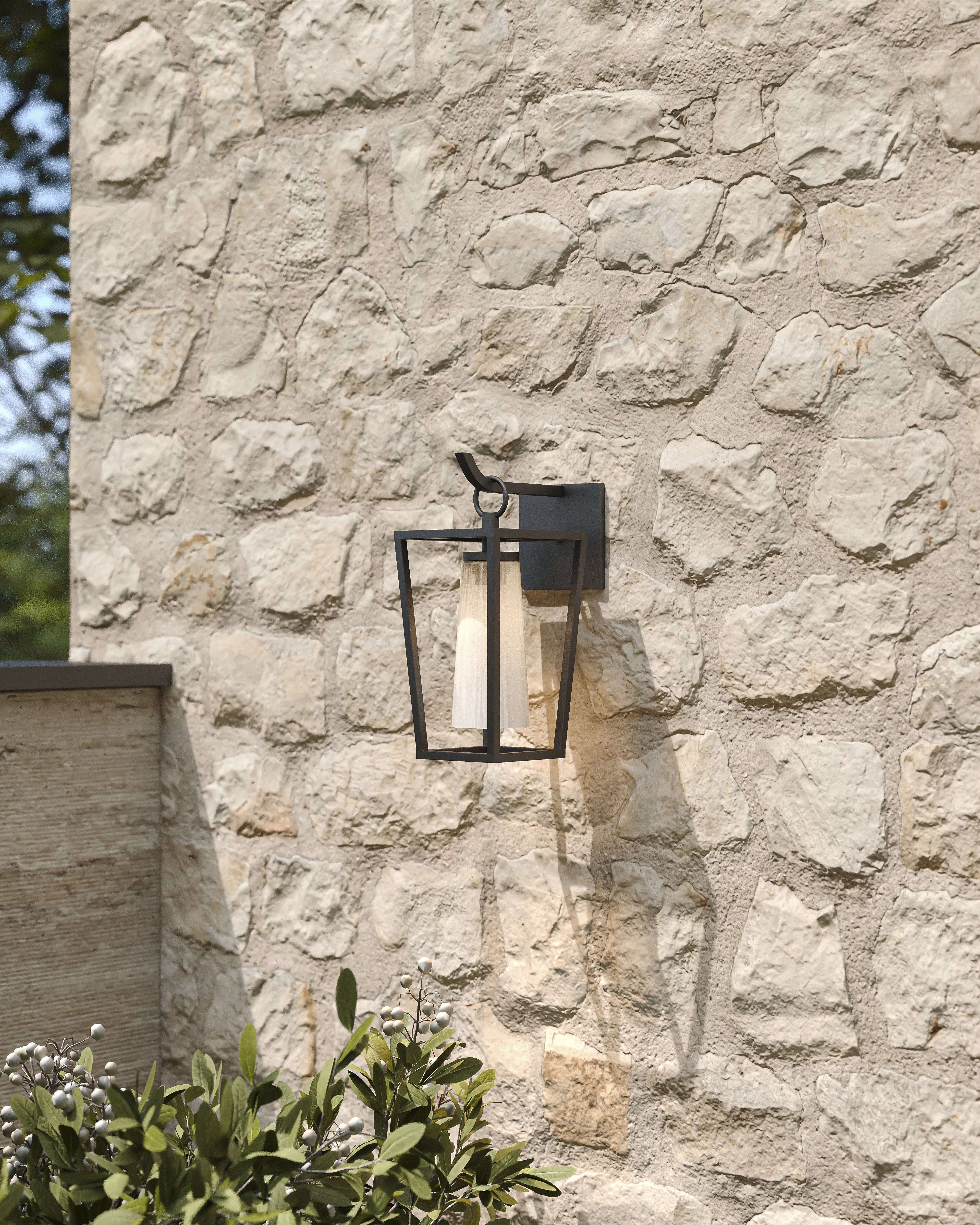 Wilder Exterior Wall Sconce In Textured Black - Image 5