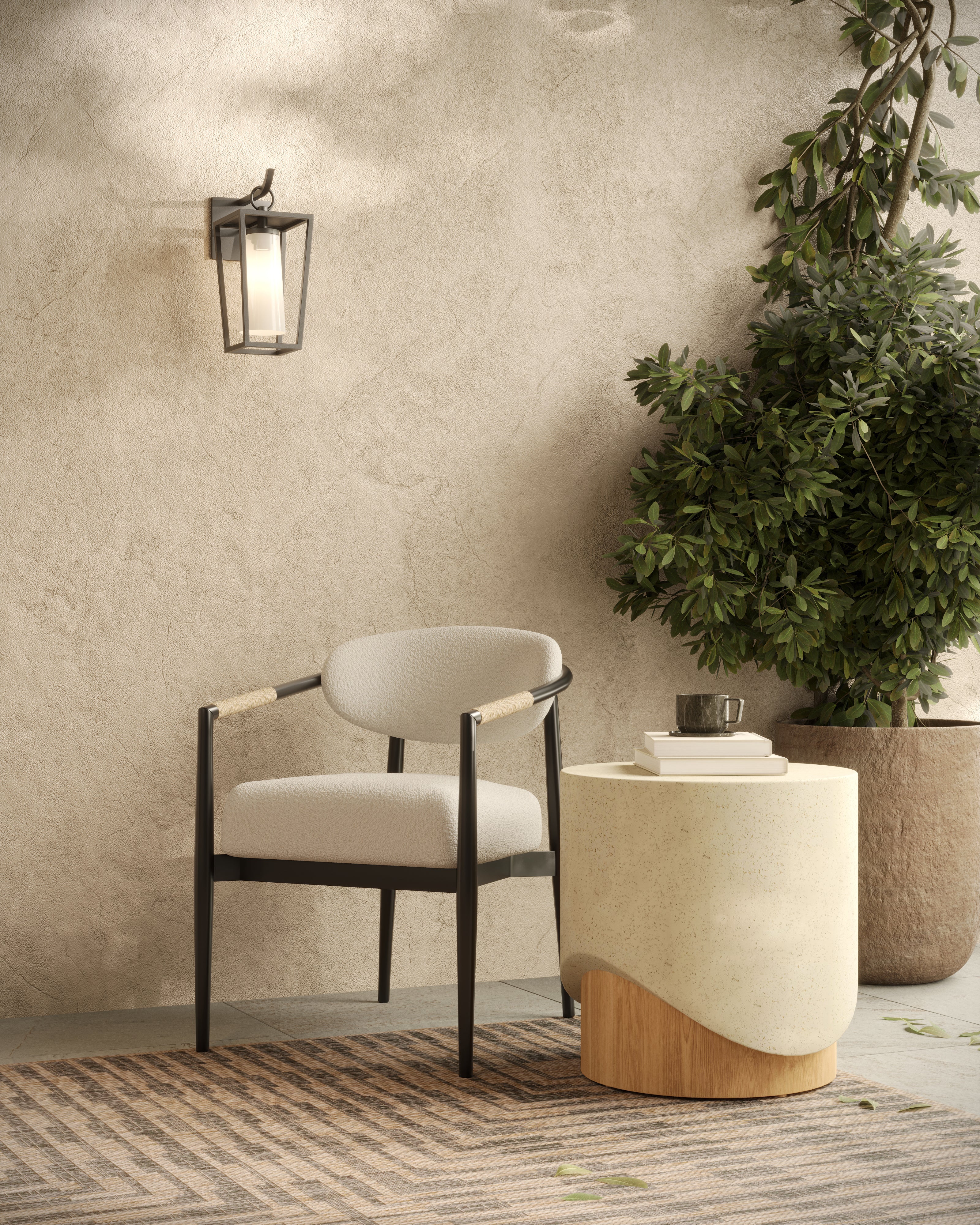 Wilder Exterior Wall Sconce In Textured Black - Image 6