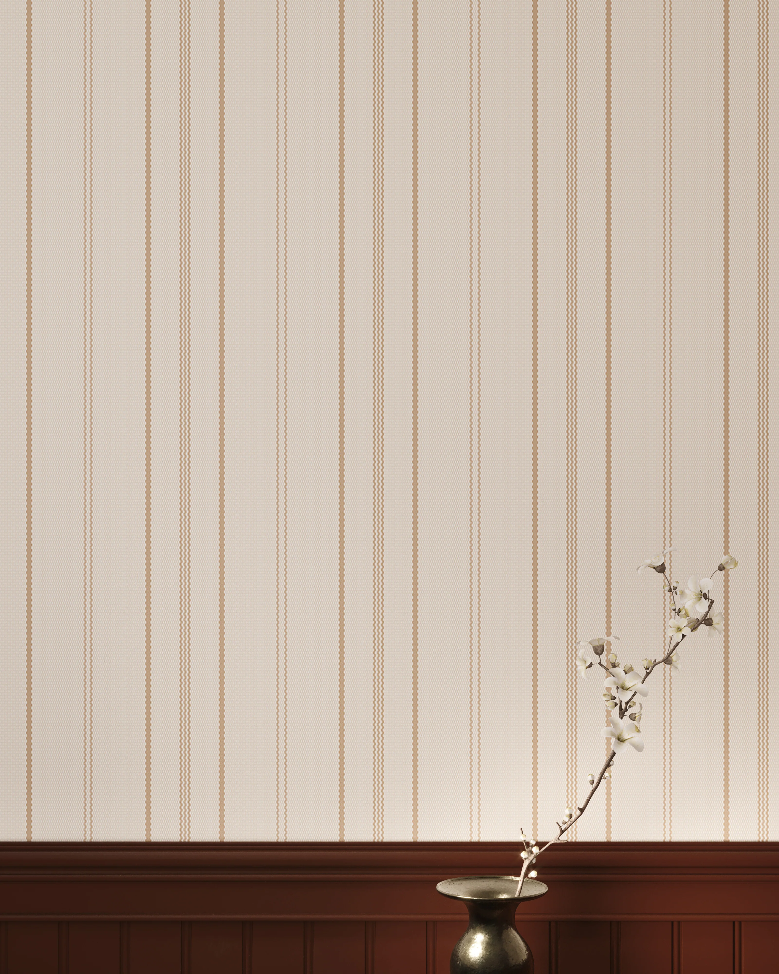 Windsor Wallpaper in Tan II, 52" x 132" - Image 2