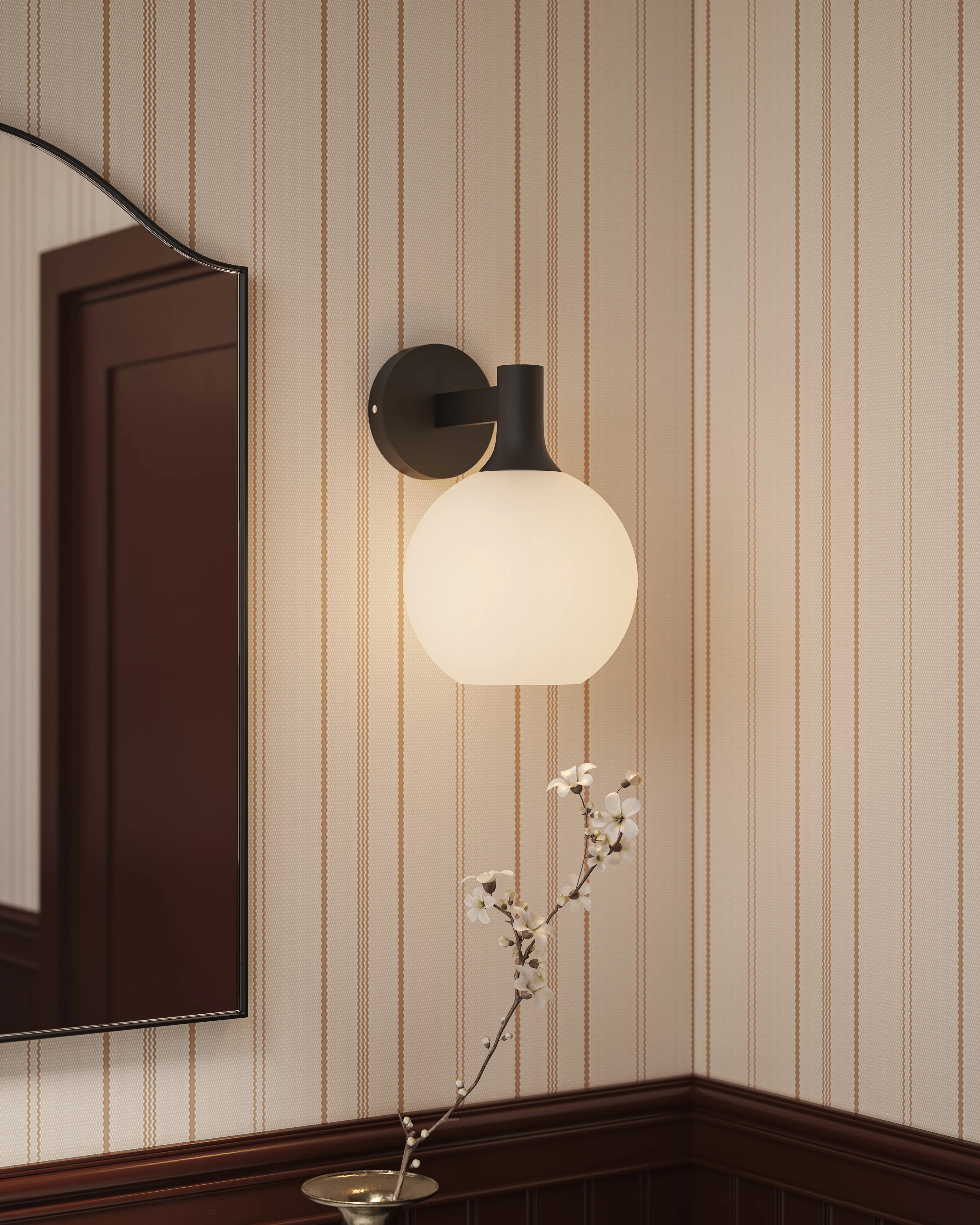 Windsor Wallpaper in Tan II, 52" x 132" - Image 3