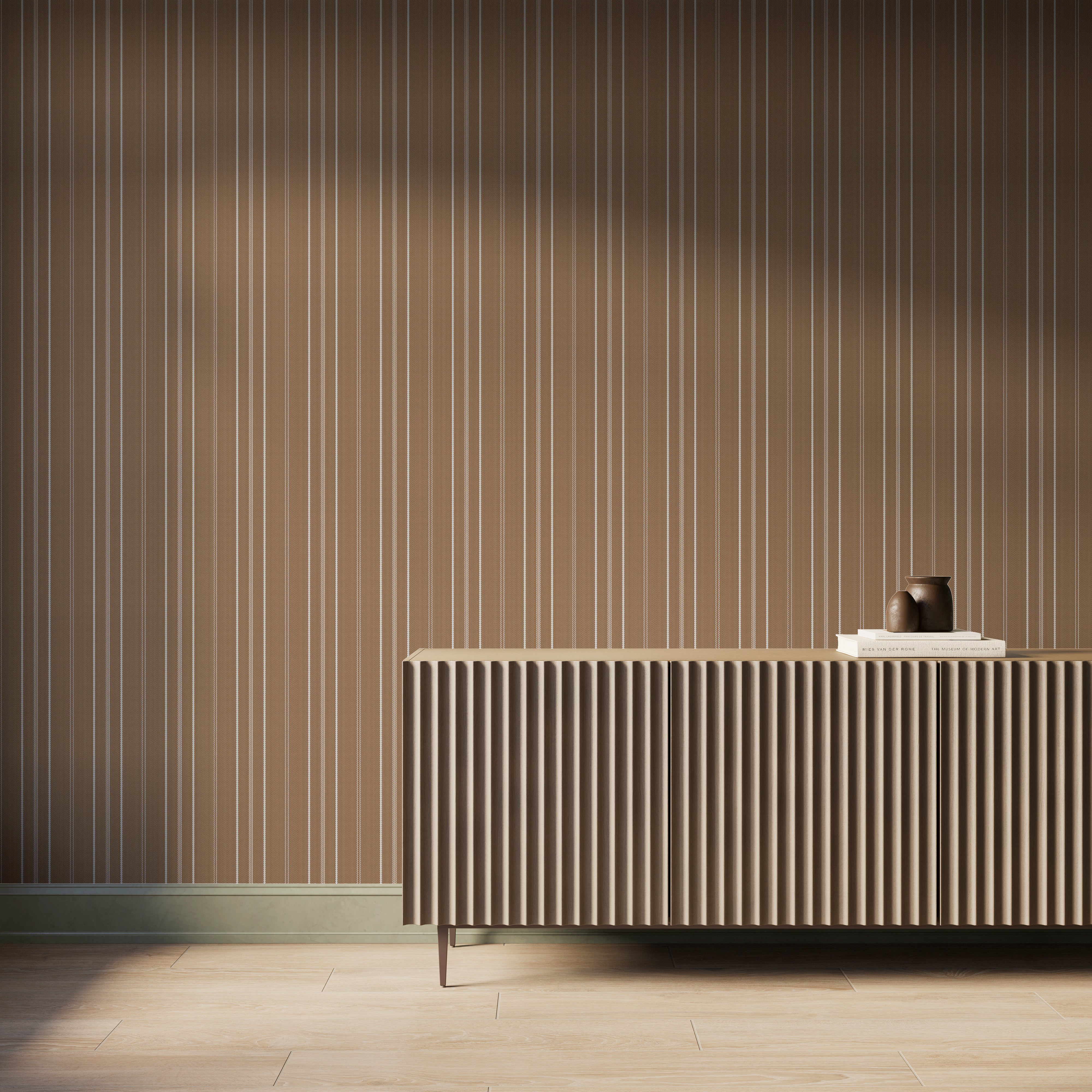 Windsor Wallpaper in Terracotta I, 52" x 132" - Image 2
