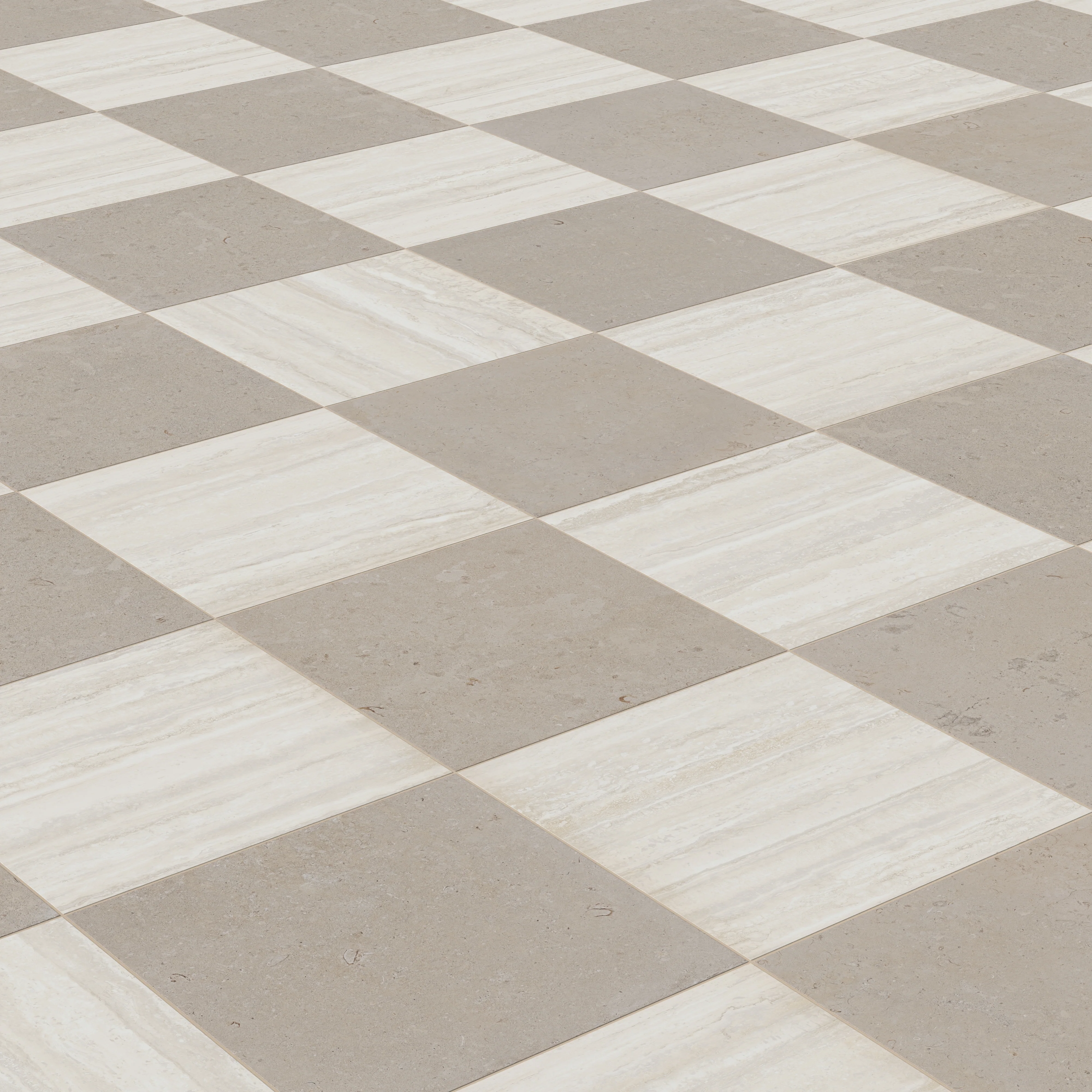 Wren 24 x 24 Checkerboard Grip 2cm Porcelain Paver Tile in Dune & Oat - Image 6