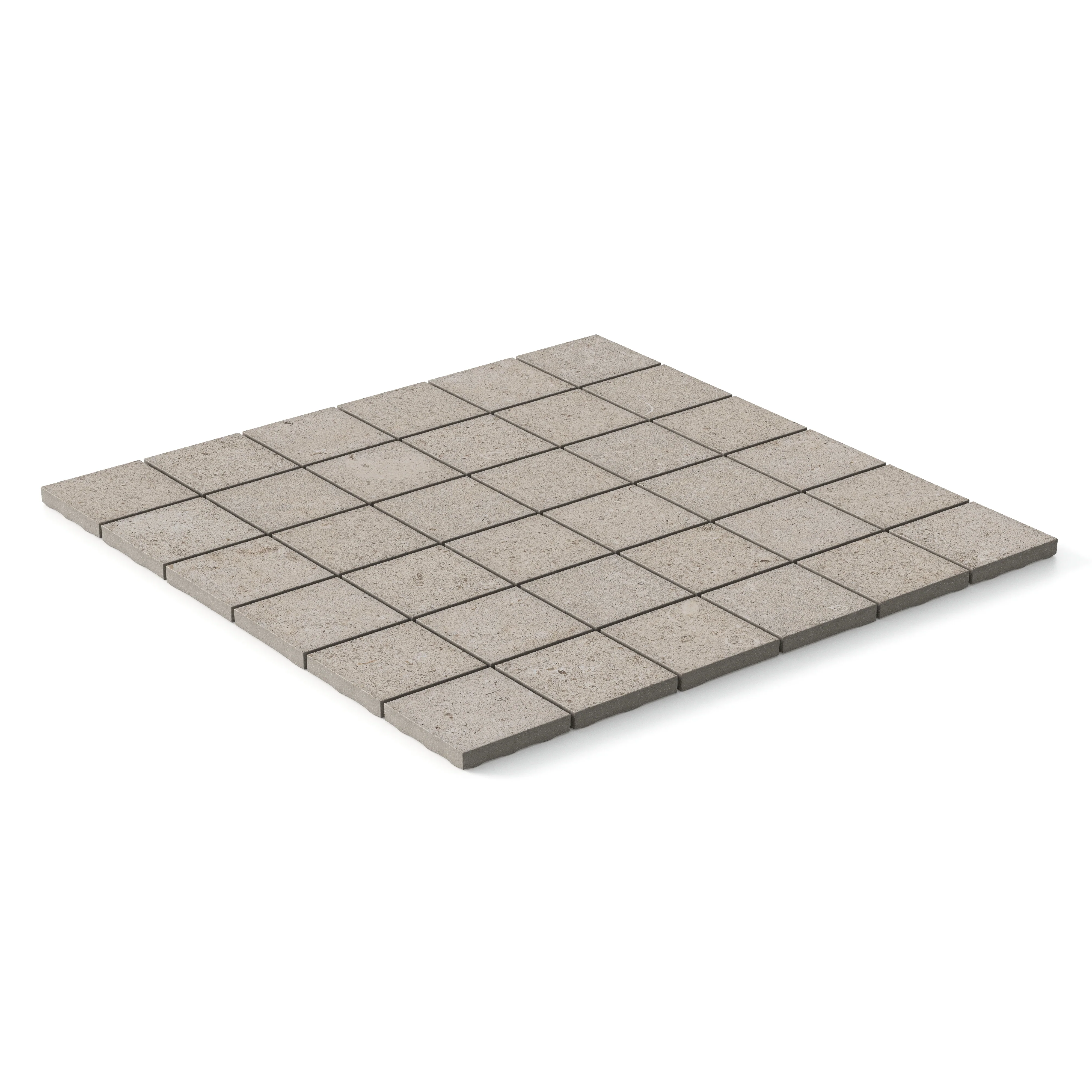 Wren 2 x 2 Matte Porcelain Round Mosaic Tile in Dune - Image 3