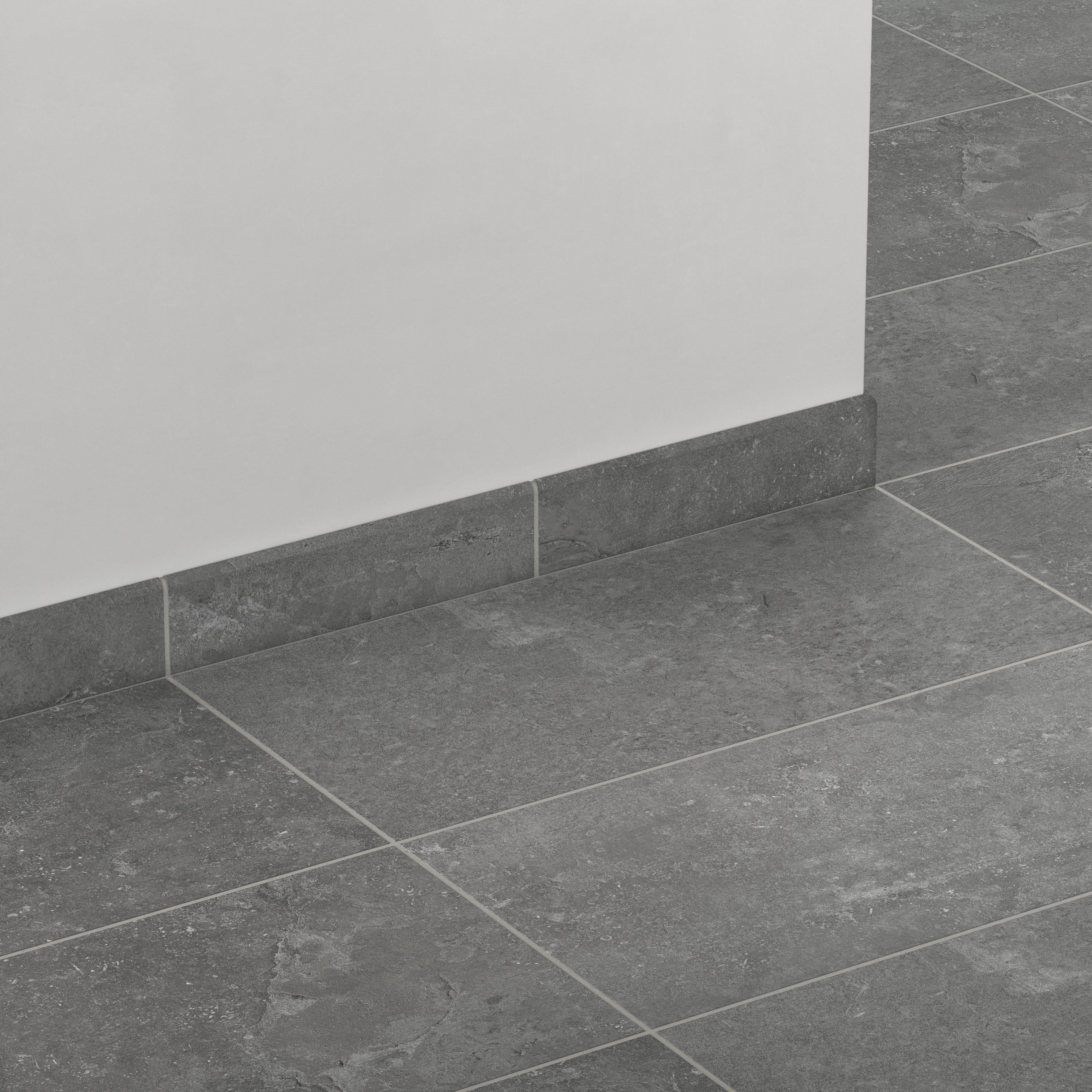 Wren 3 x 12 Matte Porcelain Bullnose Tile in Charcoal - Image 3