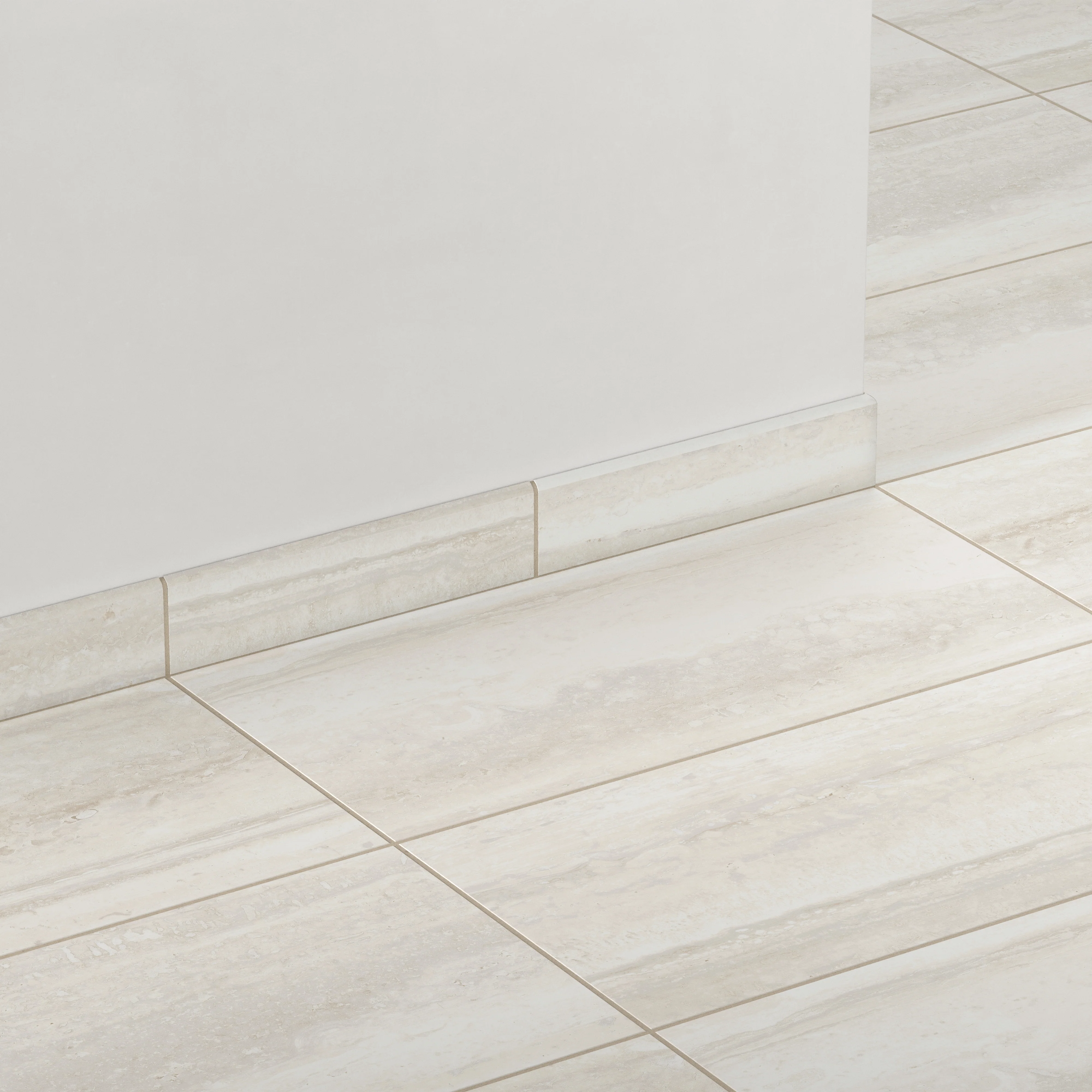 Wren 3 x 12 Matte Porcelain Bullnose Tile in Oat - Image 3