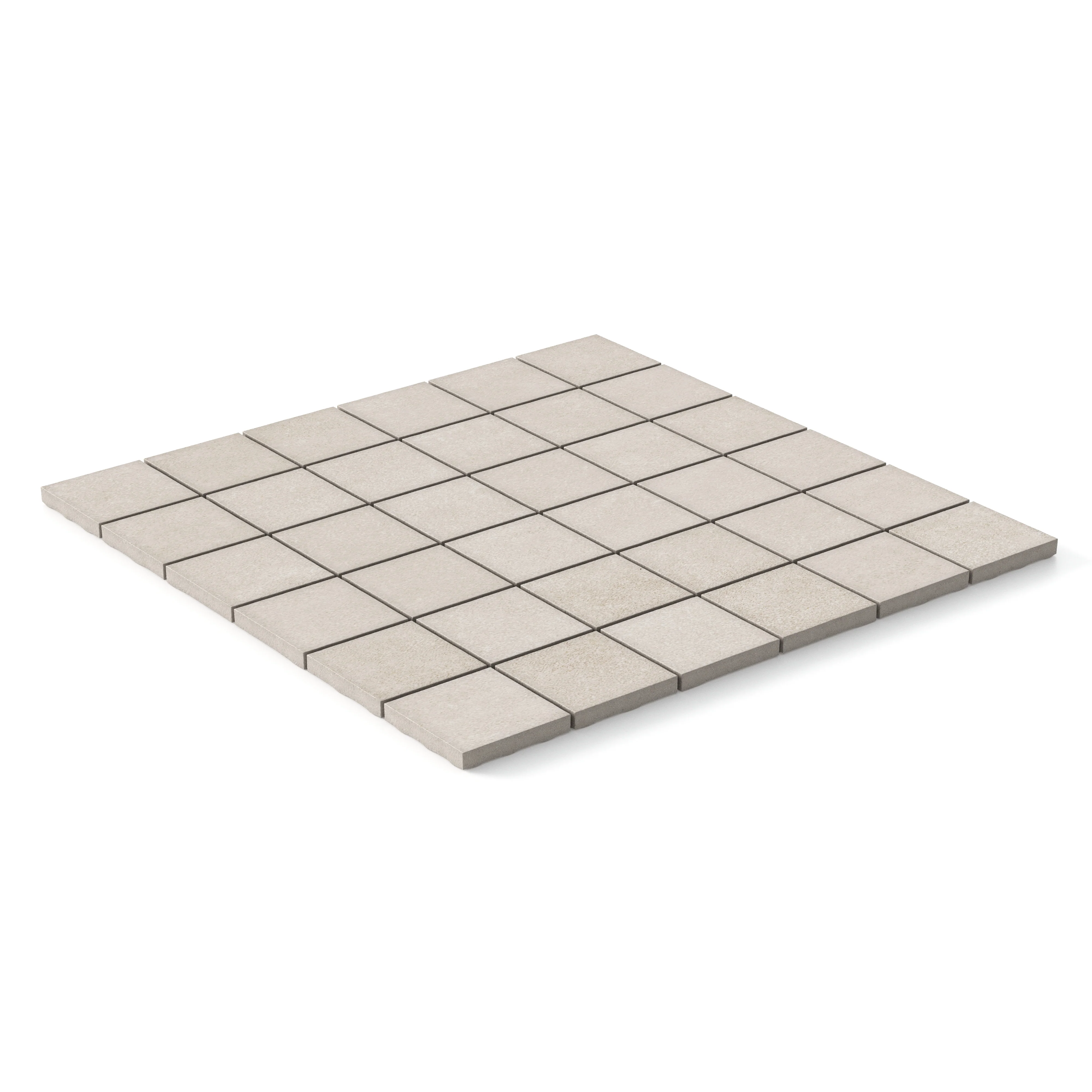 Wyatt 2 x 2 Matte Porcelain Mosaic Tile in Ivory - Image 3