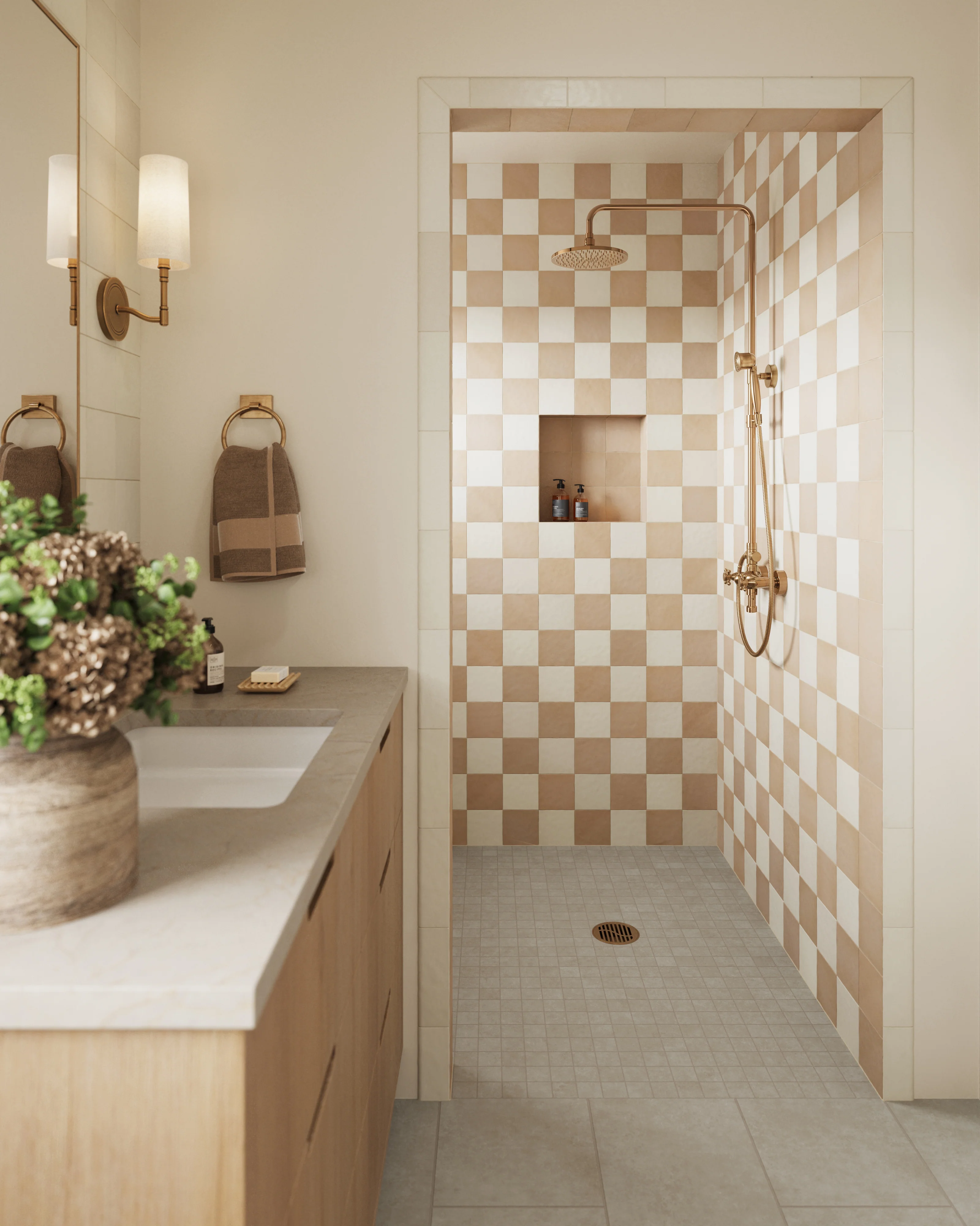 Wyatt 2 x 2 Matte Porcelain Mosaic Tile in Sand - Image 2
