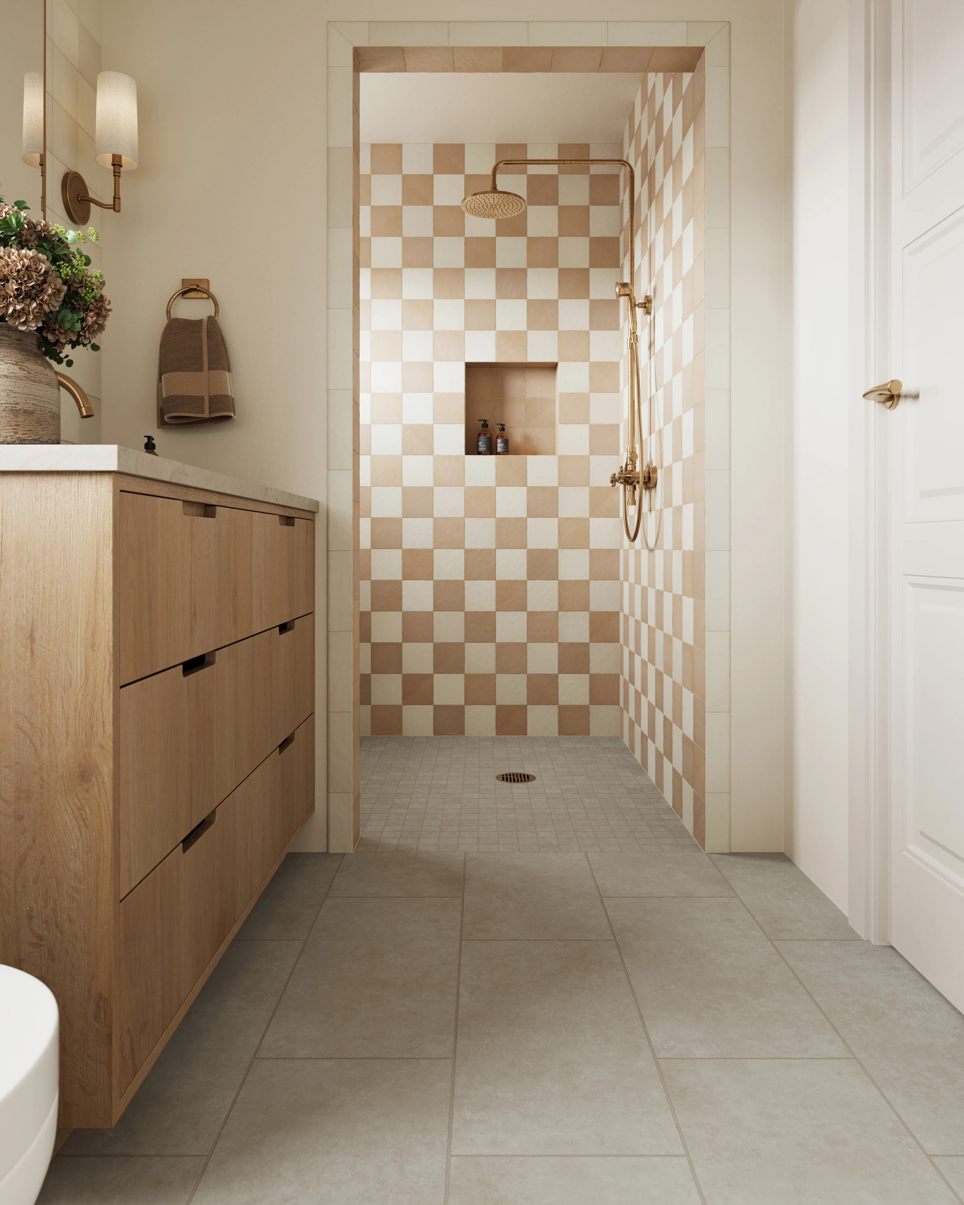 Wyatt 2 x 2 Matte Porcelain Mosaic Tile in Sand - Image 6