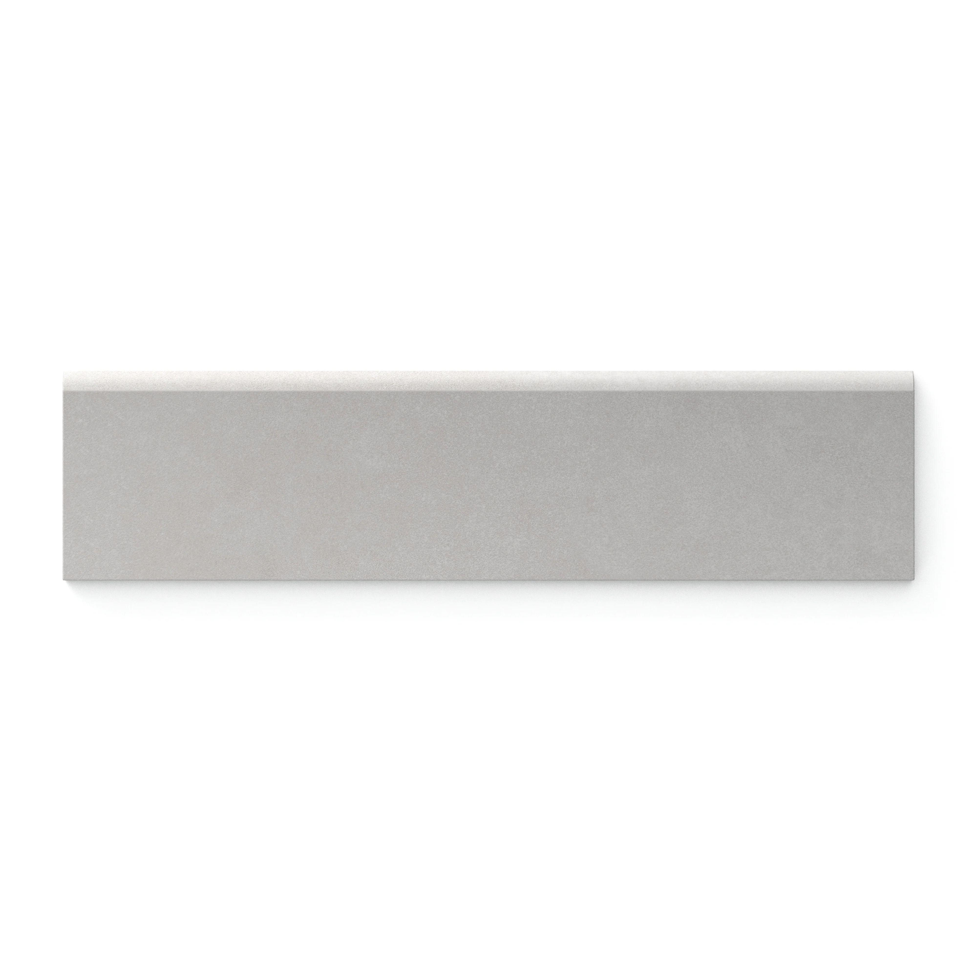 Wyatt 3 x 12 Matte Porcelain Bullnose Tile in Silver Grey