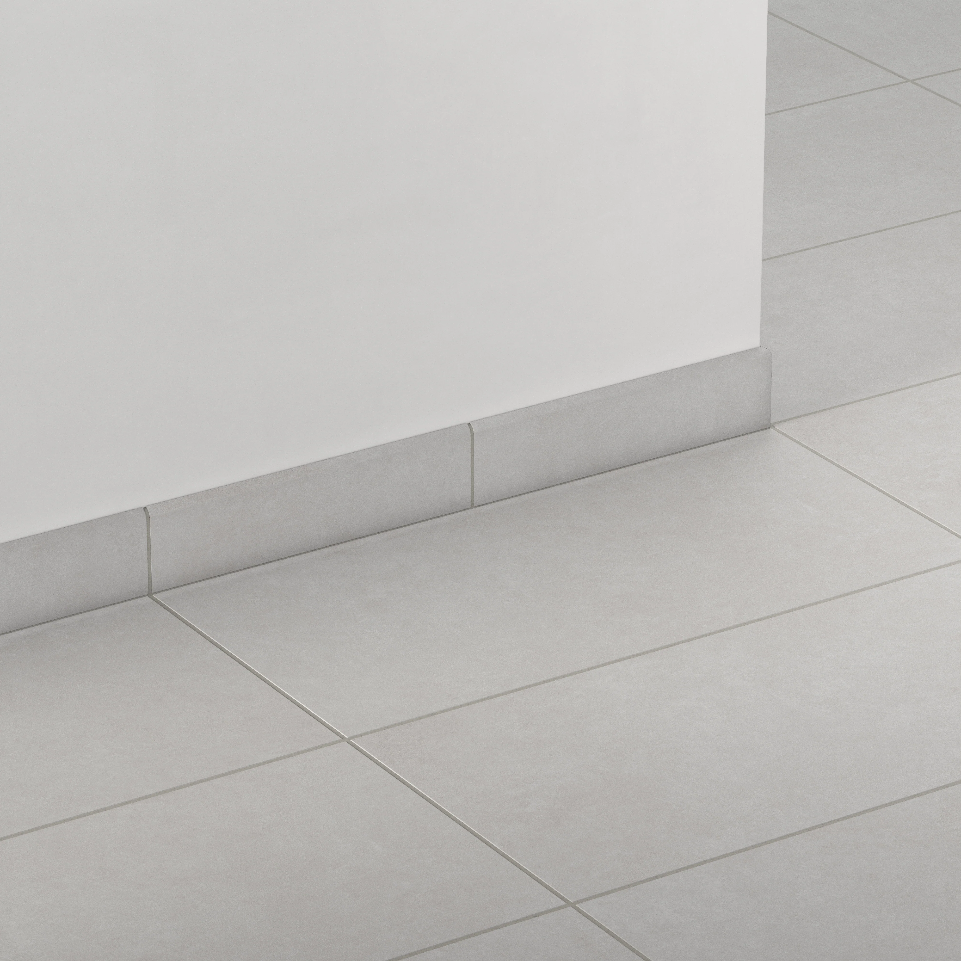 Wyatt 3 x 12 Matte Porcelain Bullnose Tile in Silver Grey - Image 3